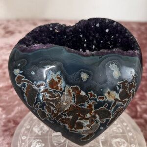 Amethyst Agate Heart 🤍🦄🤍